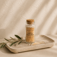 Large Glass Match Jar • 50 Matches
